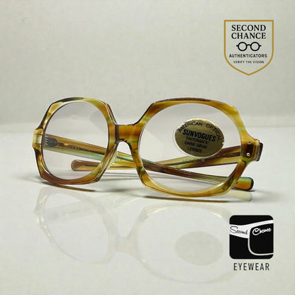 American Optical SunVogues HEX O Deadstock Tintomatic Dark Gray Lenses
