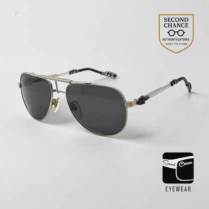 Chrome Hearts 2 KANCHU I Vintage Aviator Sunglasses Full Kit-Zeiss Lens-60mm