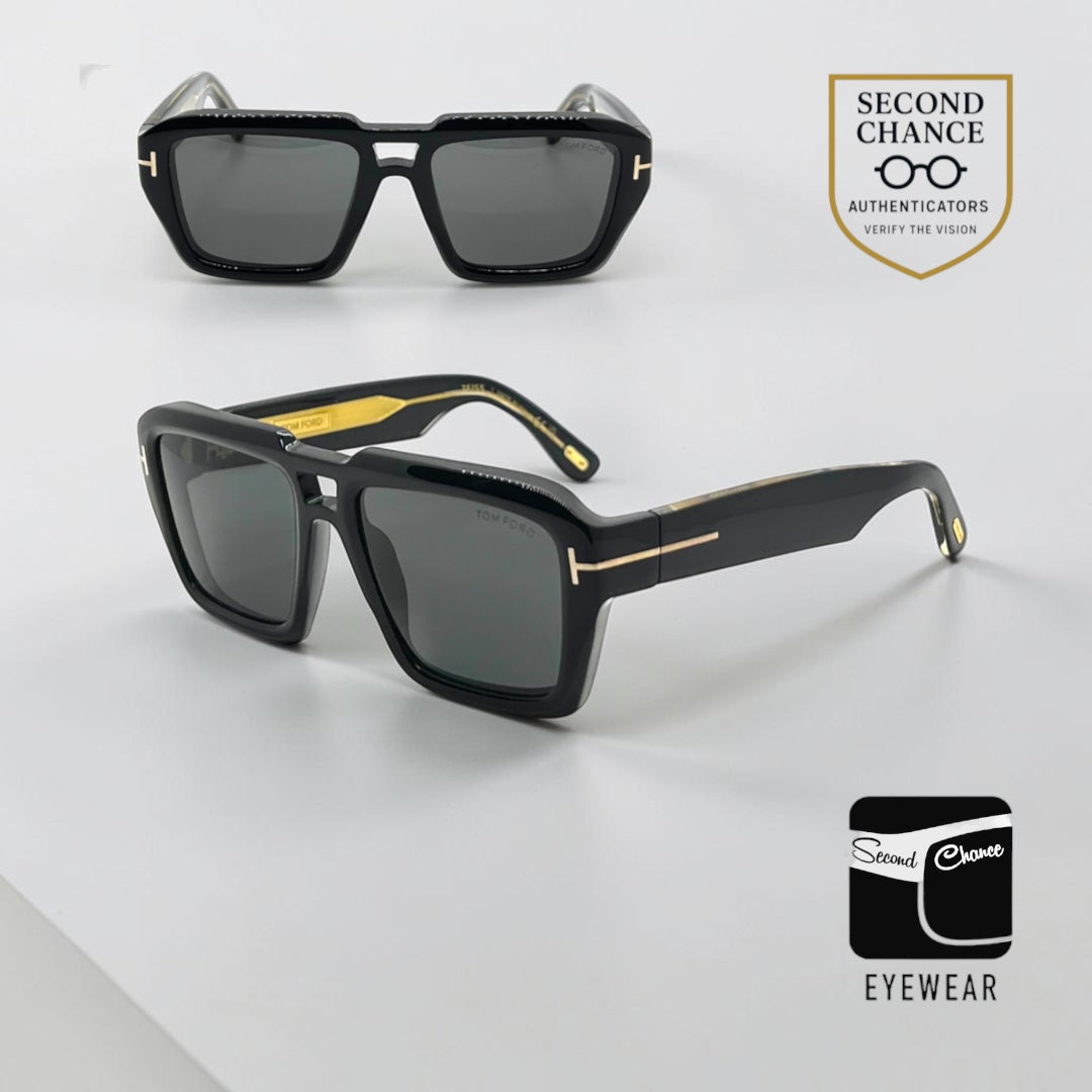 Tom Ford TF1202 01A ICON Sunglasses-Zeiss Lenses – Full Kit-56mm-New/Unworn