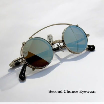 Brand New Philippe V X1 Clip-On Mirrored Sunglasses-Day/Night Yellow Lenses-Handmade in Japan