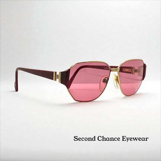 Silhouette M 6104/20 V6055 VINTAGE Sunglasses w/New Solid Pink Custom Lenses-58mm-Unworn/NOS
