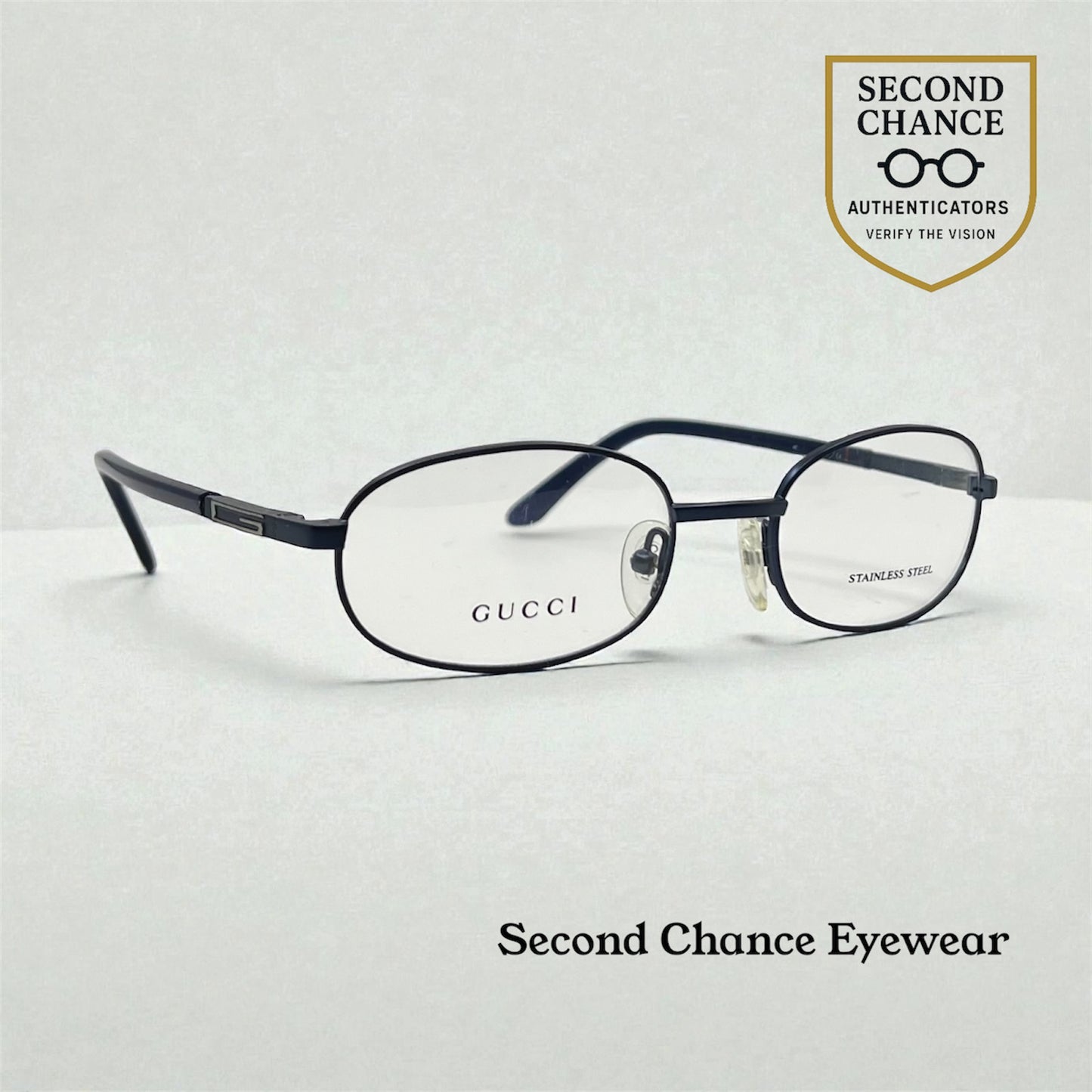 Gucci Gg1374 6Xg Vintage Oval Optical Frame – Deadstock Made In Italy – Size 51-19-140