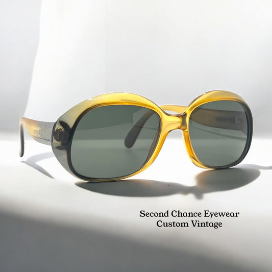 Playboy 1024 Vintage Sunglasses-Optyl Frame w/New, Custom Solid G-15 Lenses-Germany