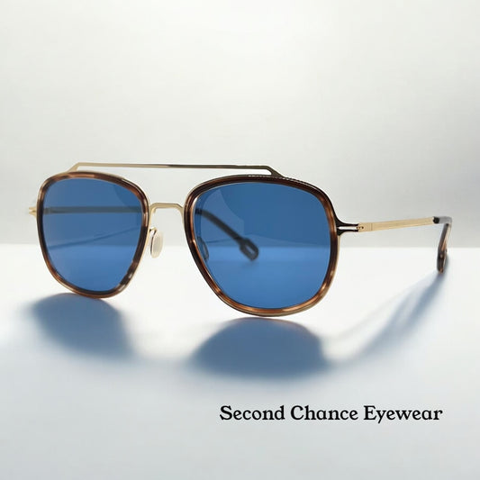 Odette Lunettes “TRENТ” C308 w/New, Custom Blue Lenses-55mm-New/Unworn