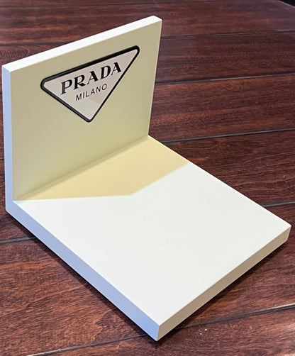 PRADA “L-Shaped” Counter Display Magnetic Logo-BRAND NEW-Retail Branded Display