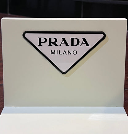 PRADA “L-Shaped” Counter Display Magnetic Logo-BRAND NEW-Retail Branded Display