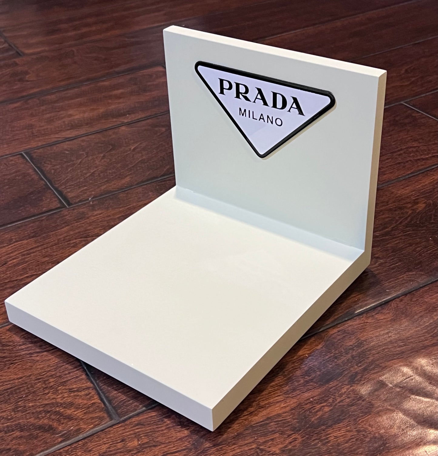 PRADA “L-Shaped” Counter Display Magnetic Logo-BRAND NEW-Retail Branded Display