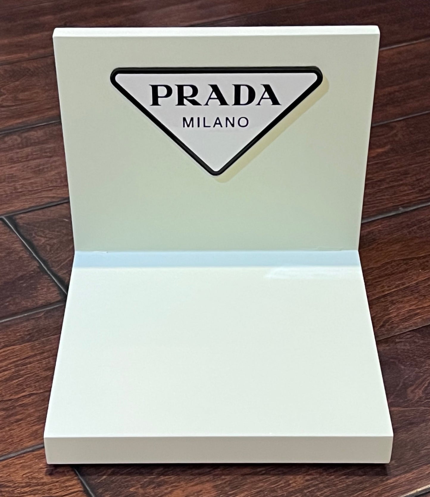 PRADA “L-Shaped” Counter Display Magnetic Logo-BRAND NEW-Retail Branded Display