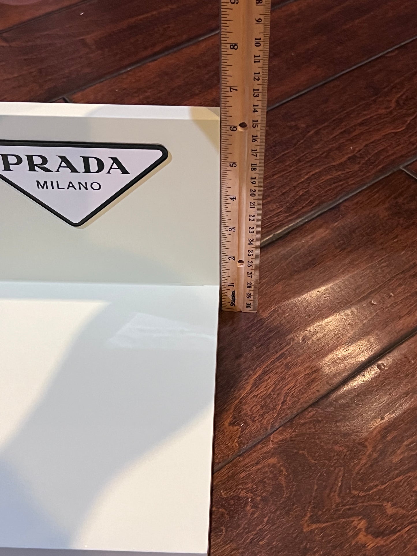 PRADA “L-Shaped” Counter Display Magnetic Logo-BRAND NEW-Retail Branded Display