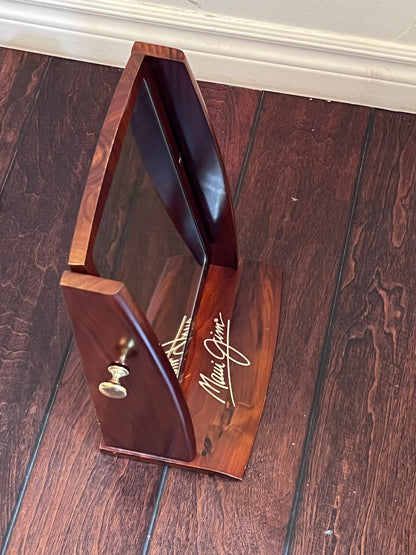 Maui Jim Countertop Wood Mirror - Rare In-Store Marketing - Height: 14 Inches