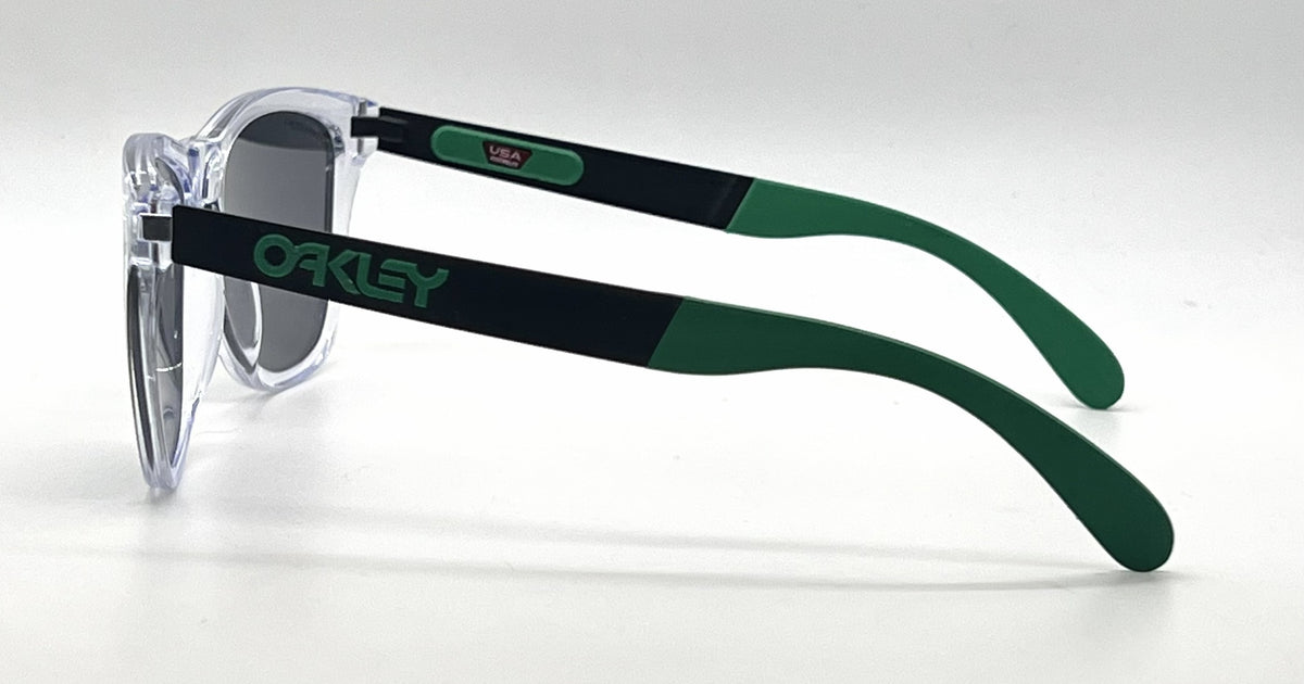 Oakley Frogskins Mix OO9428-0455 Polished Clear front Sunglasses-Prizm Jade Lenses-Unworn