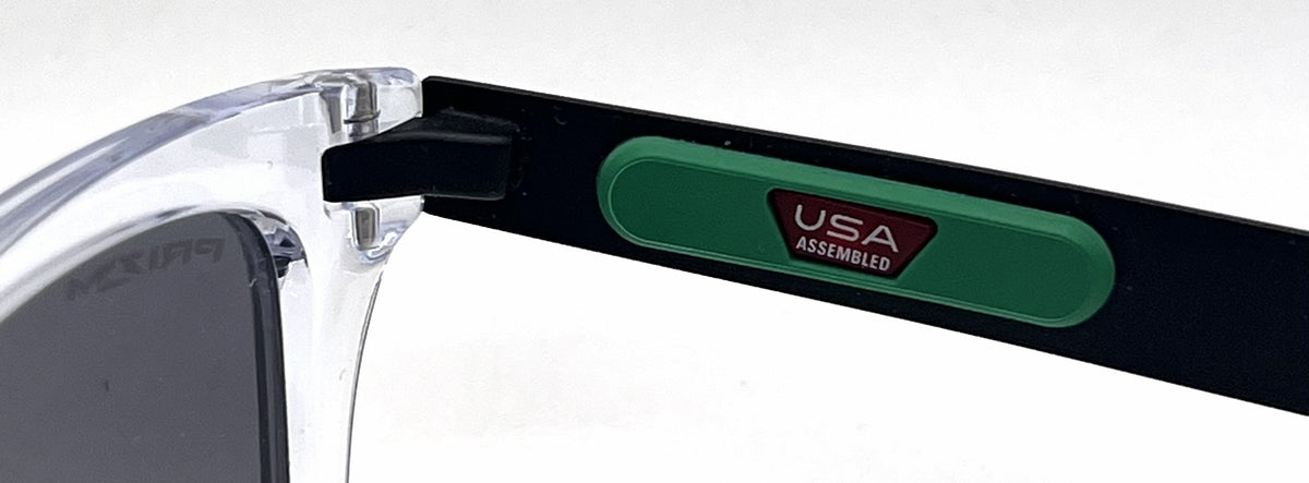 Oakley Frogskins Mix OO9428-0455 Polished Clear front Sunglasses-Prizm Jade Lenses-Unworn