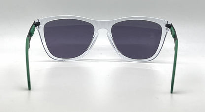 Oakley Frogskins Mix OO9428-0455 Polished Clear front Sunglasses-Prizm Jade Lenses-Unworn