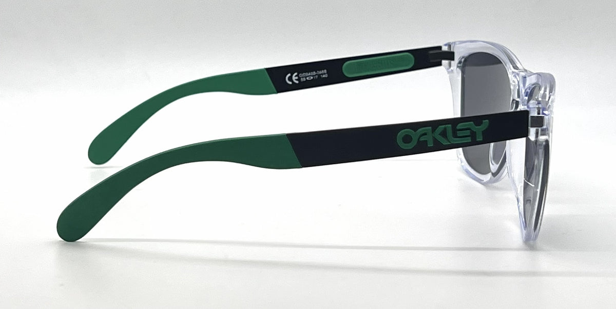 Oakley Frogskins Mix OO9428-0455 Polished Clear front Sunglasses-Prizm Jade Lenses-Unworn