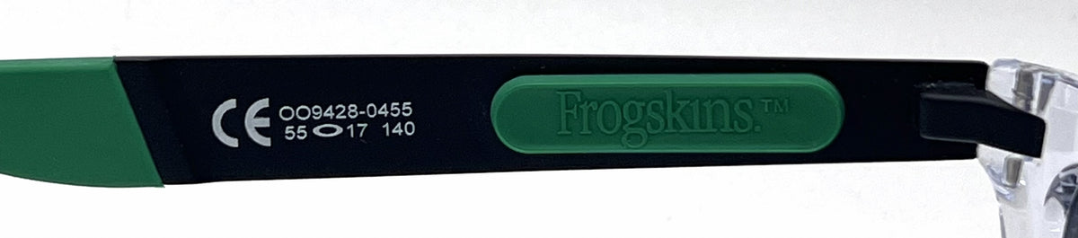 Oakley Frogskins Mix OO9428-0455 Polished Clear front Sunglasses-Prizm Jade Lenses-Unworn