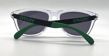 Oakley Frogskins Mix OO9428-0455 Polished Clear front Sunglasses-Prizm Jade Lenses-Unworn