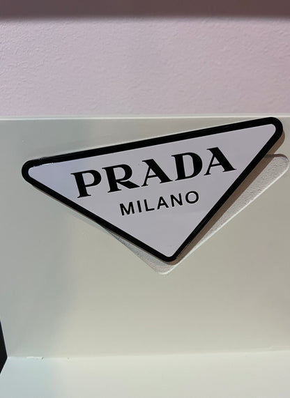 PRADA “L-Shaped” Counter Display Magnetic Logo-BRAND NEW-Retail Branded Display