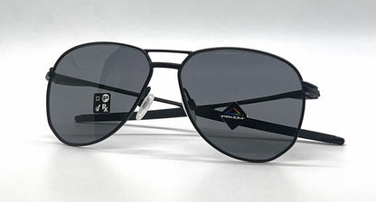 Oakley Contrail OO4147-0157 Satin Black Aviator-Prizm Grey Lenses-Unworn