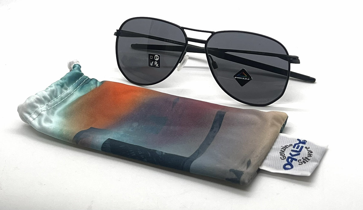 Oakley Contrail OO4147-0157 Satin Black Aviator-Prizm Grey Lenses-Unworn