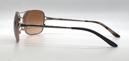 Oakley Conquest OO4101-02 Rose Gold Aviator Sunglasses-Brown Gradient Lenses-Unworn