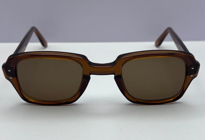 USS Military Frames-Vintage Old/New Stock-with new Custom One-Of-Kind “BERKOS DESIGNS” Solid Brown Lenses