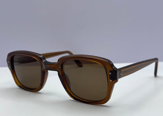 USS Military Frames-Vintage Old/New Stock-with new Custom One-Of-Kind “BERKOS DESIGNS” Solid Brown Lenses