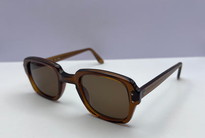 USS Military Frames-Vintage Old/New Stock-with new Custom One-Of-Kind “BERKOS DESIGNS” Solid Brown Lenses