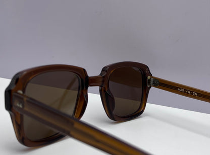 USS Military Frames-Vintage Old/New Stock-with new Custom One-Of-Kind “BERKOS DESIGNS” Solid Brown Lenses