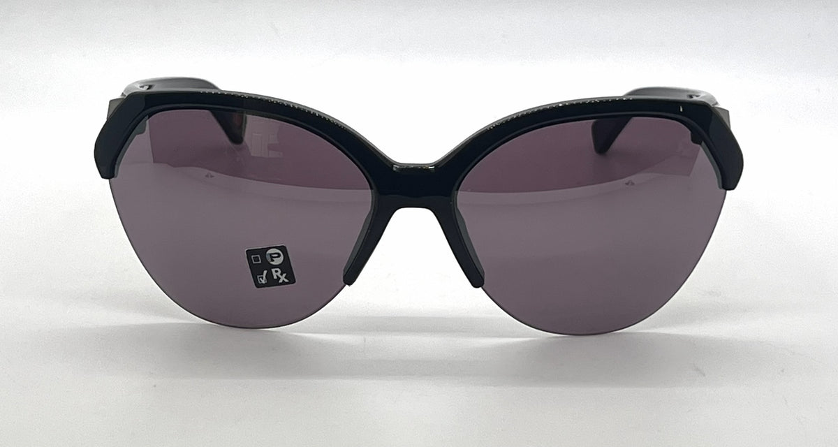 Oakley Trailing Point OO9447-0165 Polished Black Round Sunglasses-Prizm Road Black Lenses-Unworn