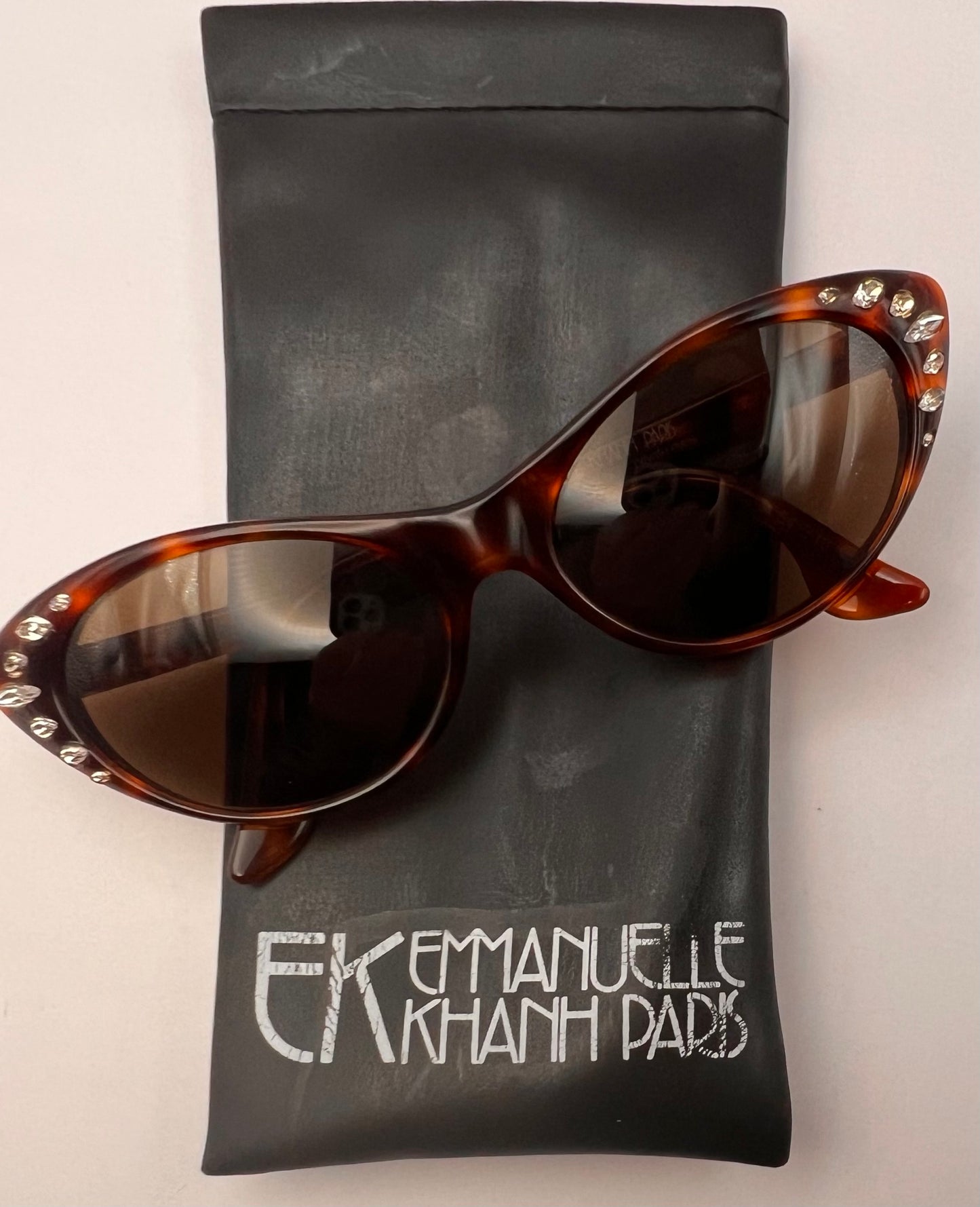 Emmanuelle Khanh Private Eyes Bejeweled Sunglasses EK501 S 18-New Berko’s Designs Lenses