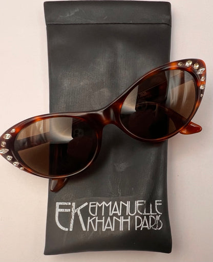 Emmanuelle Khanh Private Eyes Bejeweled Sunglasses EK501 S 18-New Berko’s Designs Lenses