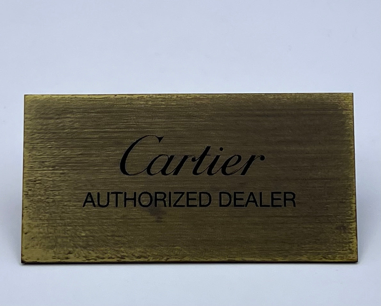 CARTIER AUTHORIZED DEALER IN-STORE NAMEPLATE -100% AUTHENTIC 3x1.5x2 Inches