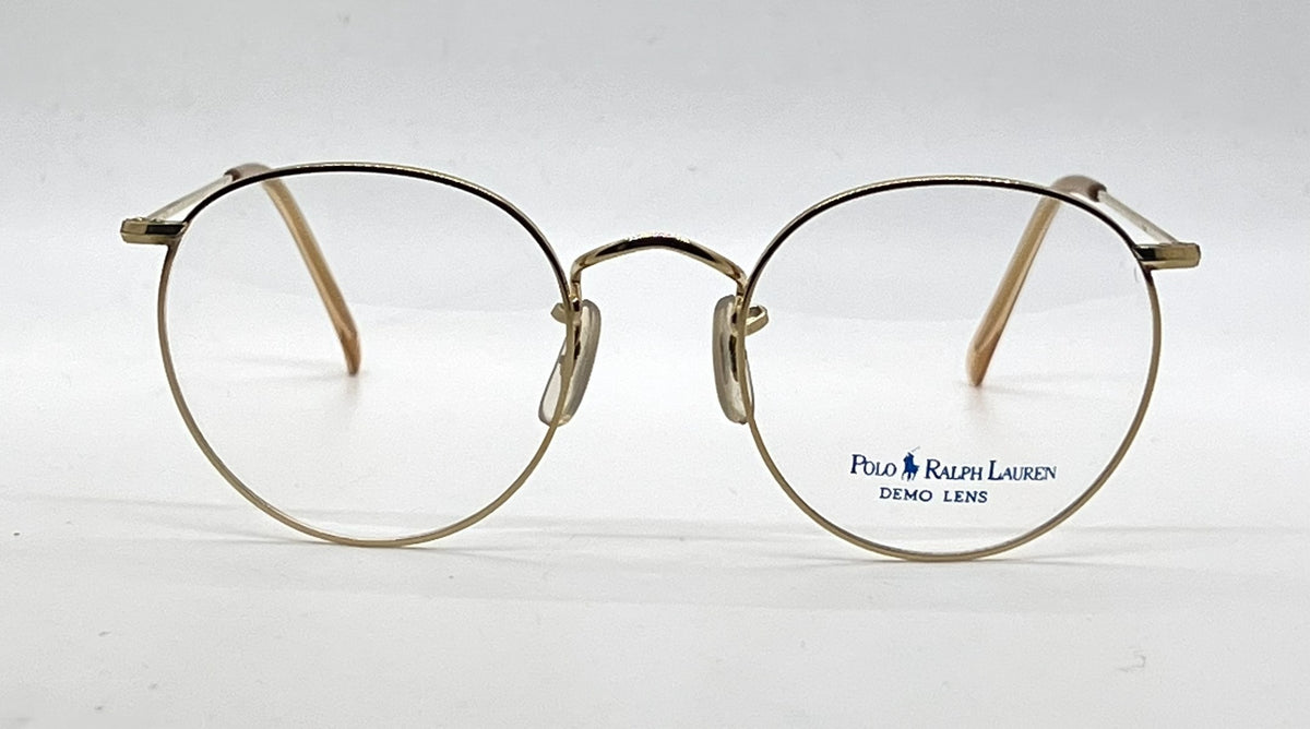 Polo Ralph Lauren Polo Classic X Gold Round Metal Eyeglasses-Unworn-Japan