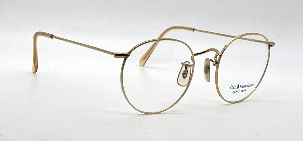Polo Ralph Lauren Polo Classic X Gold Round Metal Eyeglasses-Unworn-Japan