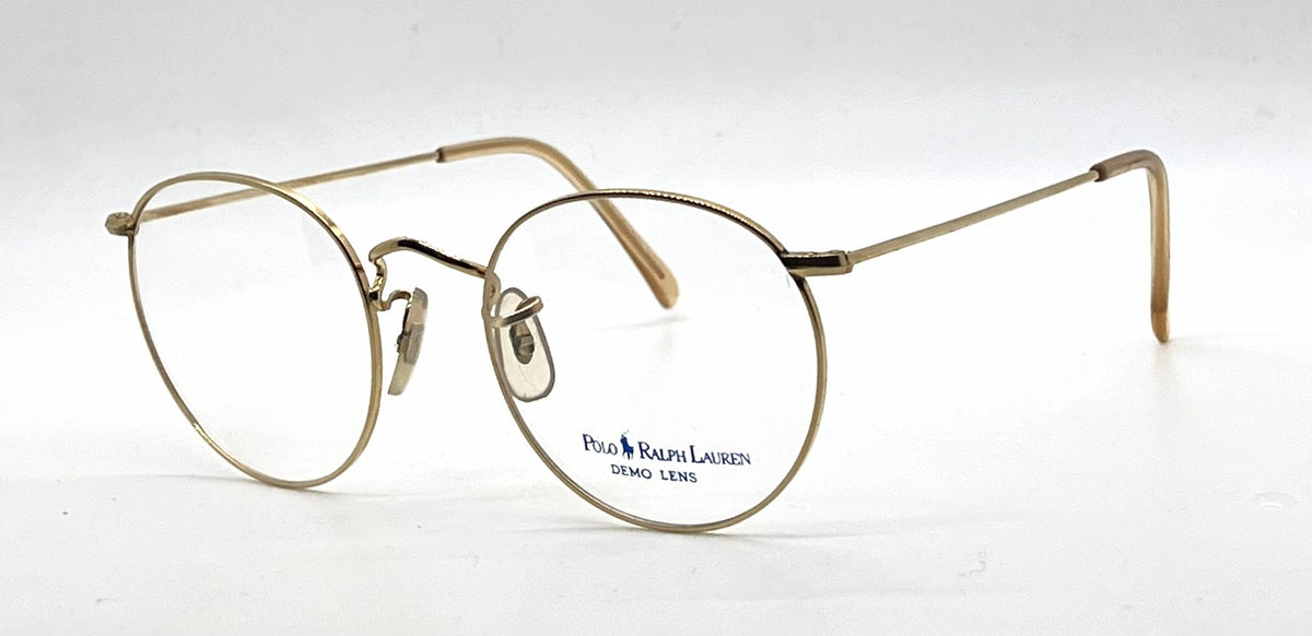 Polo Ralph Lauren Polo Classic X Gold Round Metal Eyeglasses-Unworn-Japan