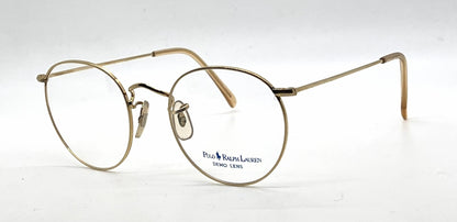 Polo Ralph Lauren Polo Classic X Gold Round Metal Eyeglasses-Unworn-Japan