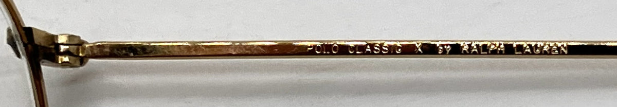 Polo Ralph Lauren Polo Classic X Gold Round Metal Eyeglasses-Unworn-Japan