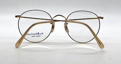 Polo Ralph Lauren Polo Classic X Gold Round Metal Eyeglasses-Unworn-Japan