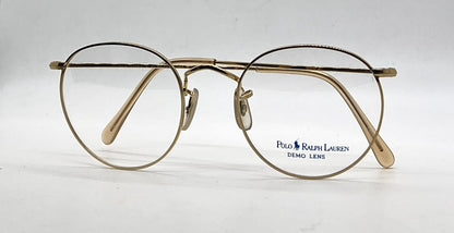 Polo Ralph Lauren Polo Classic X Gold Round Metal Eyeglasses-Unworn-Japan