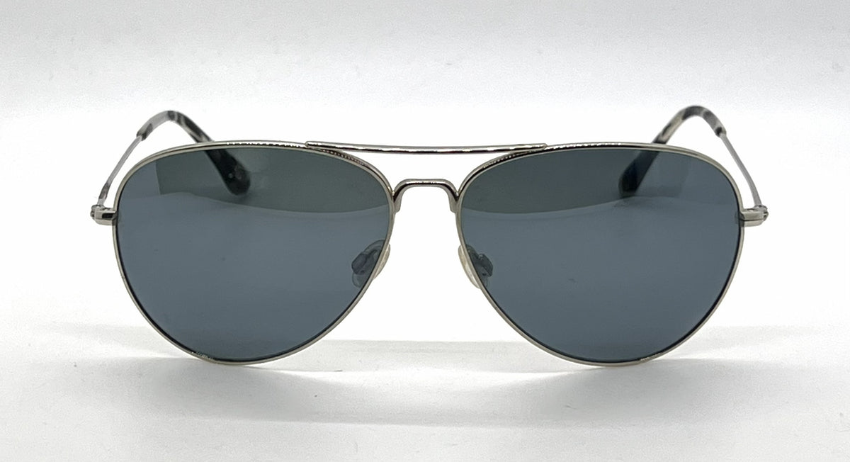 Maui Jim Mavericks MJ-264-17 Silver Titanium Aviator Sunglasses-Blue Hawaii Polarized Lenses-Unworn