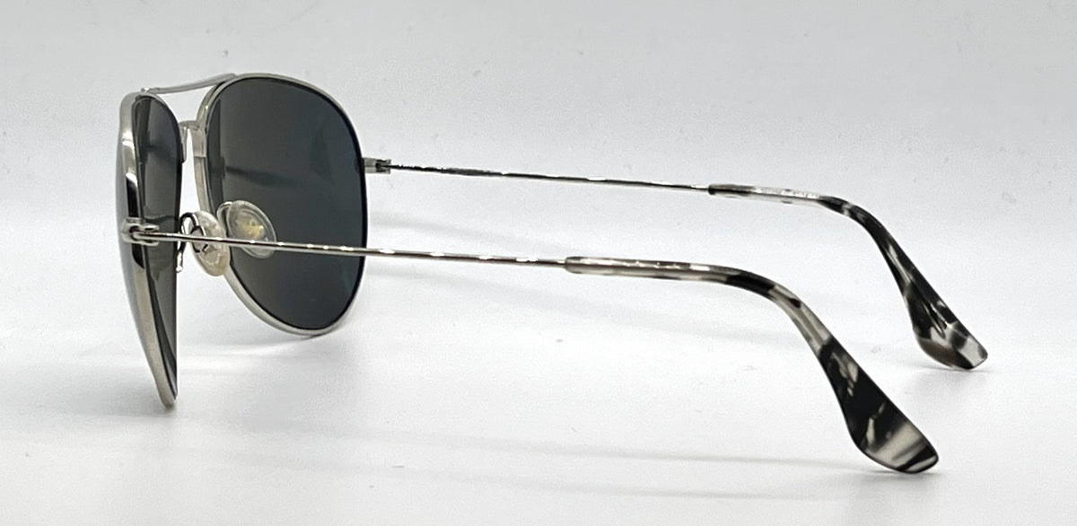 Maui Jim Mavericks MJ-264-17 Silver Titanium Aviator Sunglasses-Blue Hawaii Polarized Lenses-Unworn