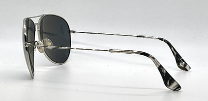 Maui Jim Mavericks MJ-264-17 Silver Titanium Aviator Sunglasses-Blue Hawaii Polarized Lenses-Unworn