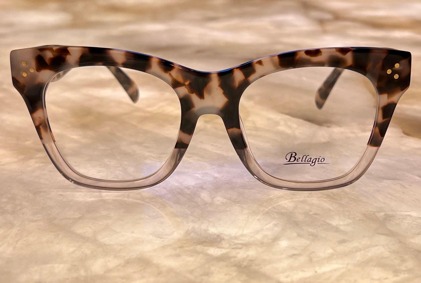 Bellagio Eyewear Pink Tortoise Oversized Rectangle-Model FP0886-01 Size: 54-21-145