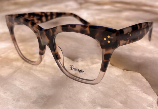 Bellagio Eyewear Pink Tortoise Oversized Rectangle-Model FP0886-01 Size: 54-21-145