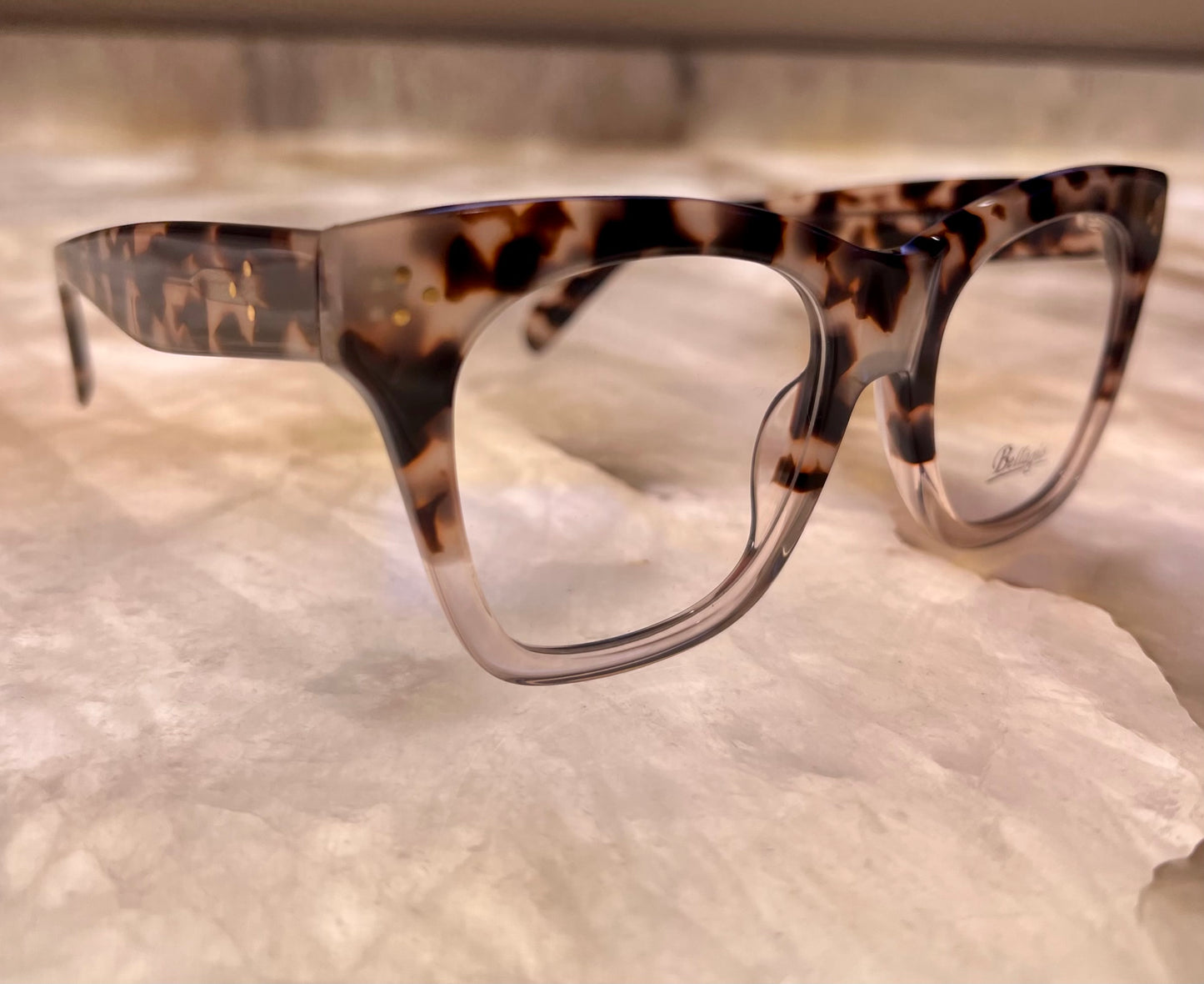 Bellagio Eyewear Pink Tortoise Oversized Rectangle-Model FP0886-01 Size: 54-21-145