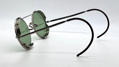 American Optical-Vintage AO Round Green Lens Metal Safety Glasses-All Original