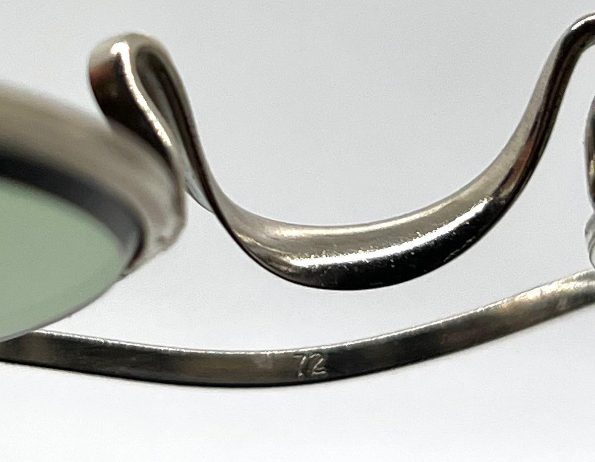 American Optical-Vintage AO Round Green Lens Metal Safety Glasses-All Original
