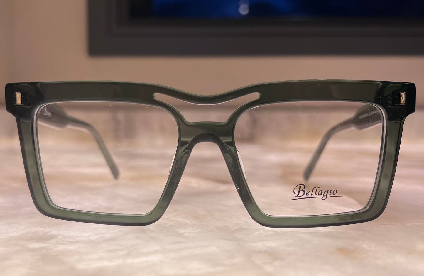 Bellagio Eyewear - Olive Green Squares-Model: JGA207485 04 - Size:53-18-145