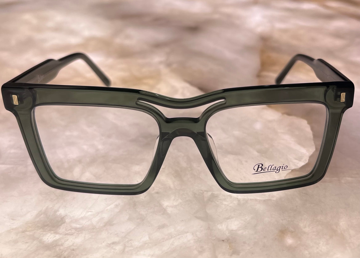 Bellagio Eyewear - Olive Green Squares-Model: JGA207485 04 - Size:53-18-145