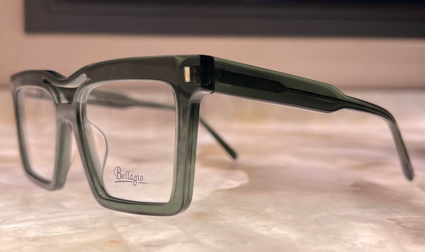 Bellagio Eyewear - Olive Green Squares-Model: JGA207485 04 - Size:53-18-145